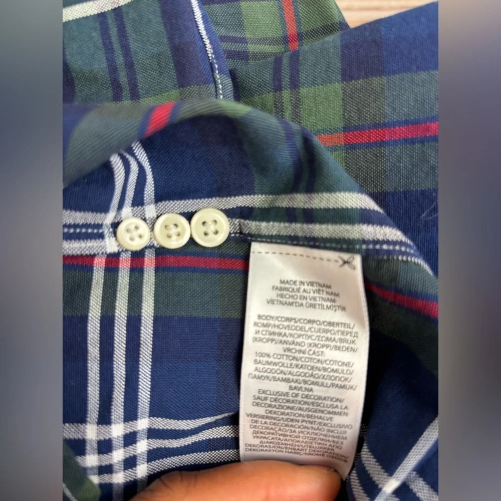 Ralph Lauren Plaid Cotton Button-Down Classic Fit Tartan Shirt Size XL NWOT